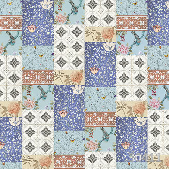 Пэчворк с плитками разного цвета