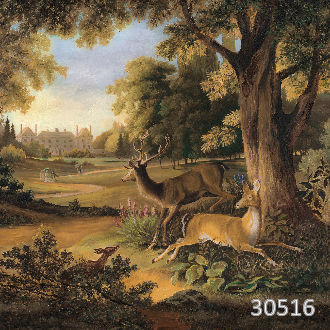 Дикие олени в дворцовом парке