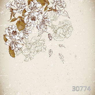 Цветы на бежевом фоне