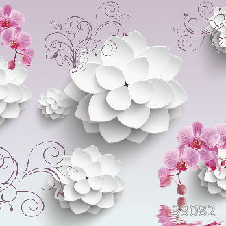 Белые цветы и орхидеи