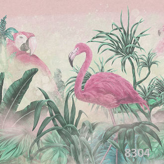 Заросли с фламинго pink